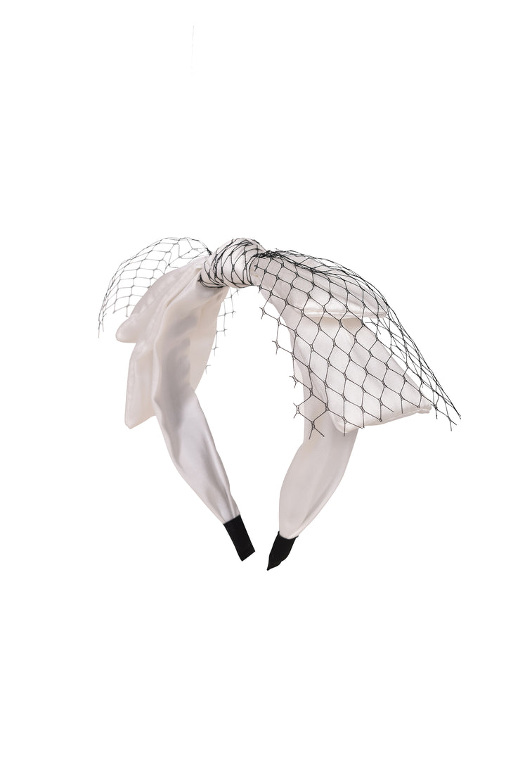 Sarah J Curtis Bow Band - White