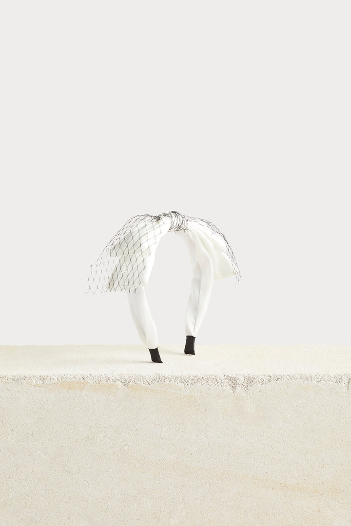 Sarah J Curtis Bow Band - White