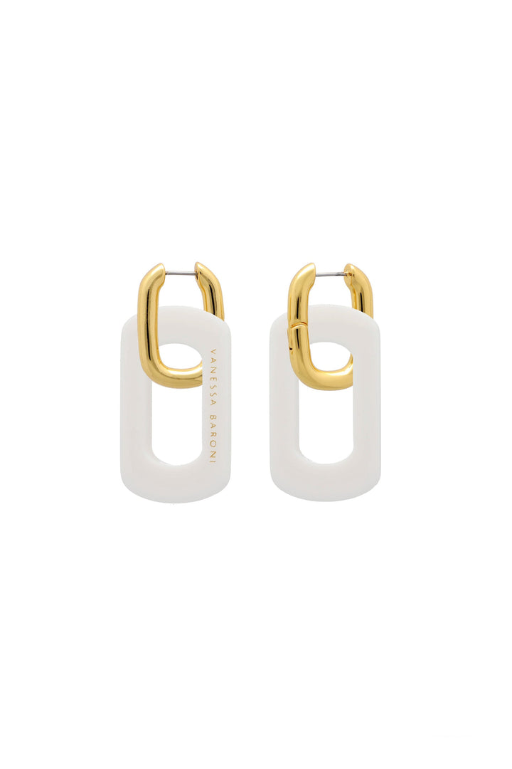 Vanessa Baroni Edge Earring - Pearl