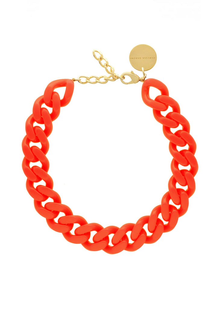 Vanessa Baroni Chain Necklace - Coral