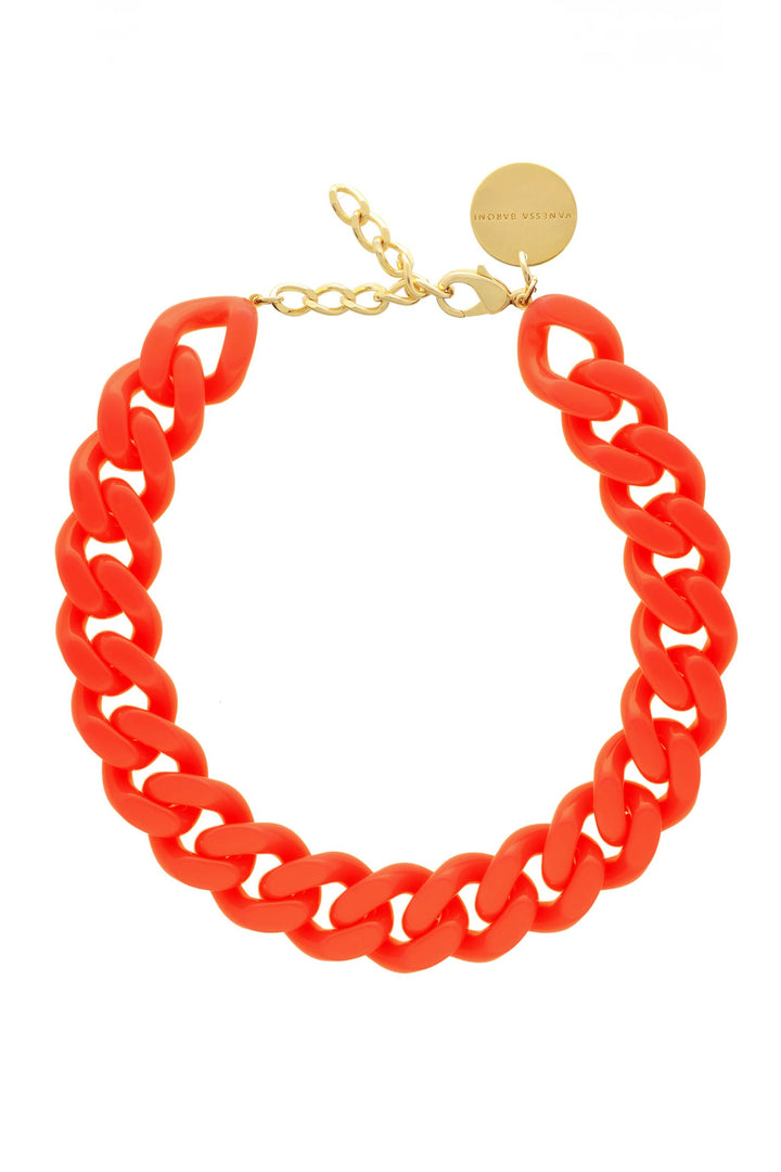 Vanessa Baroni Chain Necklace - Coral