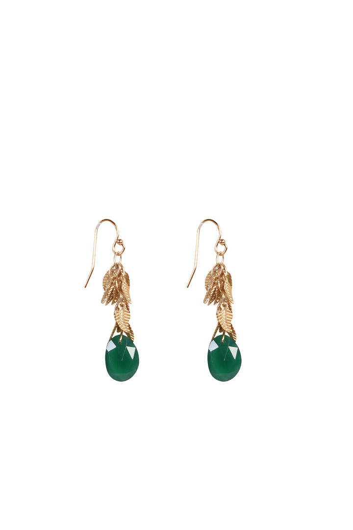 Alouette Design
 Leafy Earring - Emerald