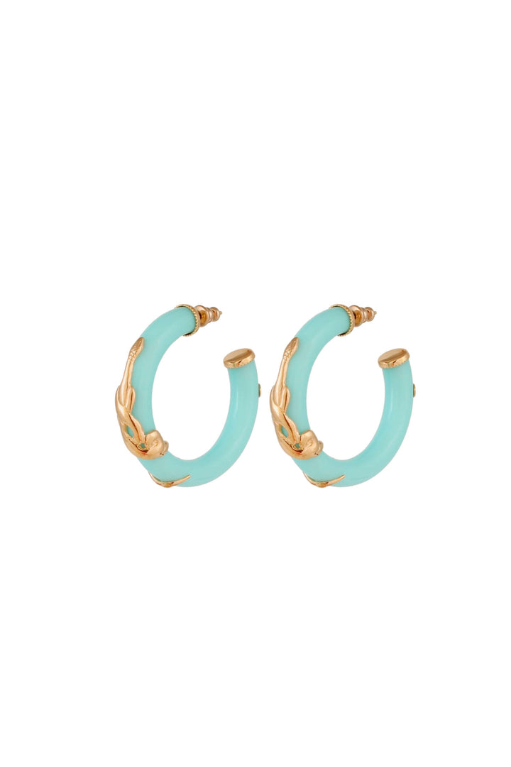 Gas Bijoux Creole Earrings - Sky