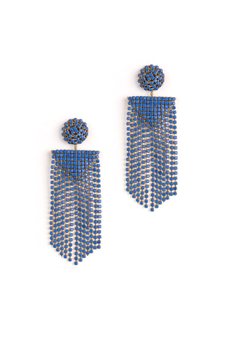 Deepa Gurnani Fanning Earring - Denim