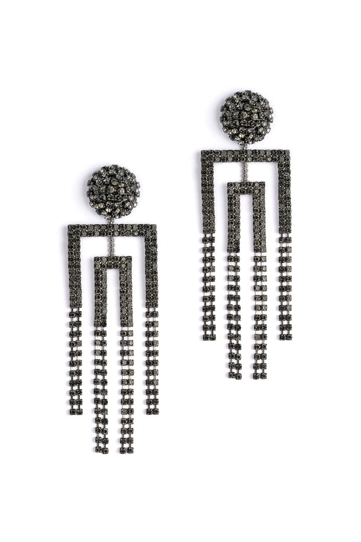 Deepa Gurnani Arita Earring - Gunmetal