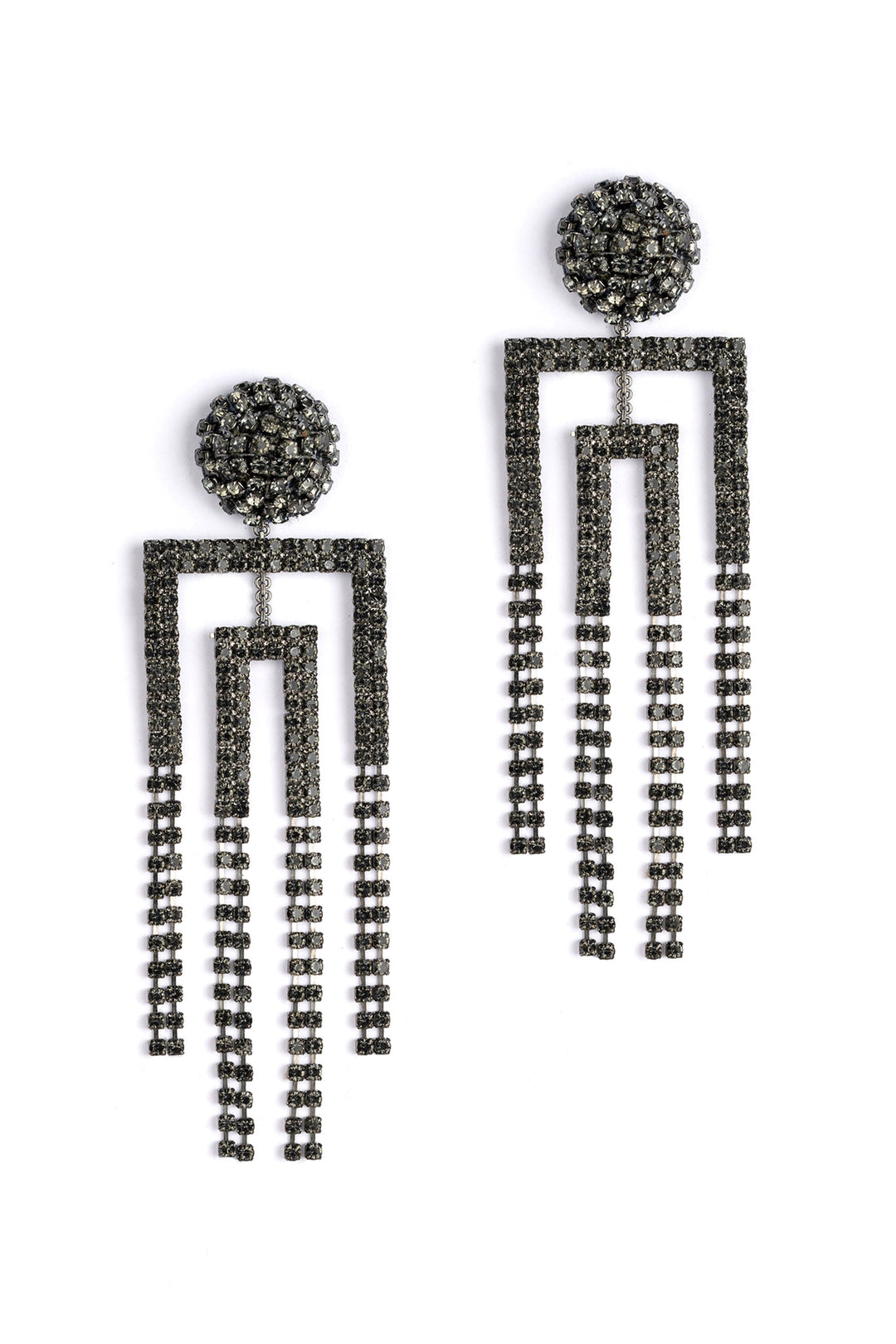 Deepa Gurnani Arita Earring - Gunmetal