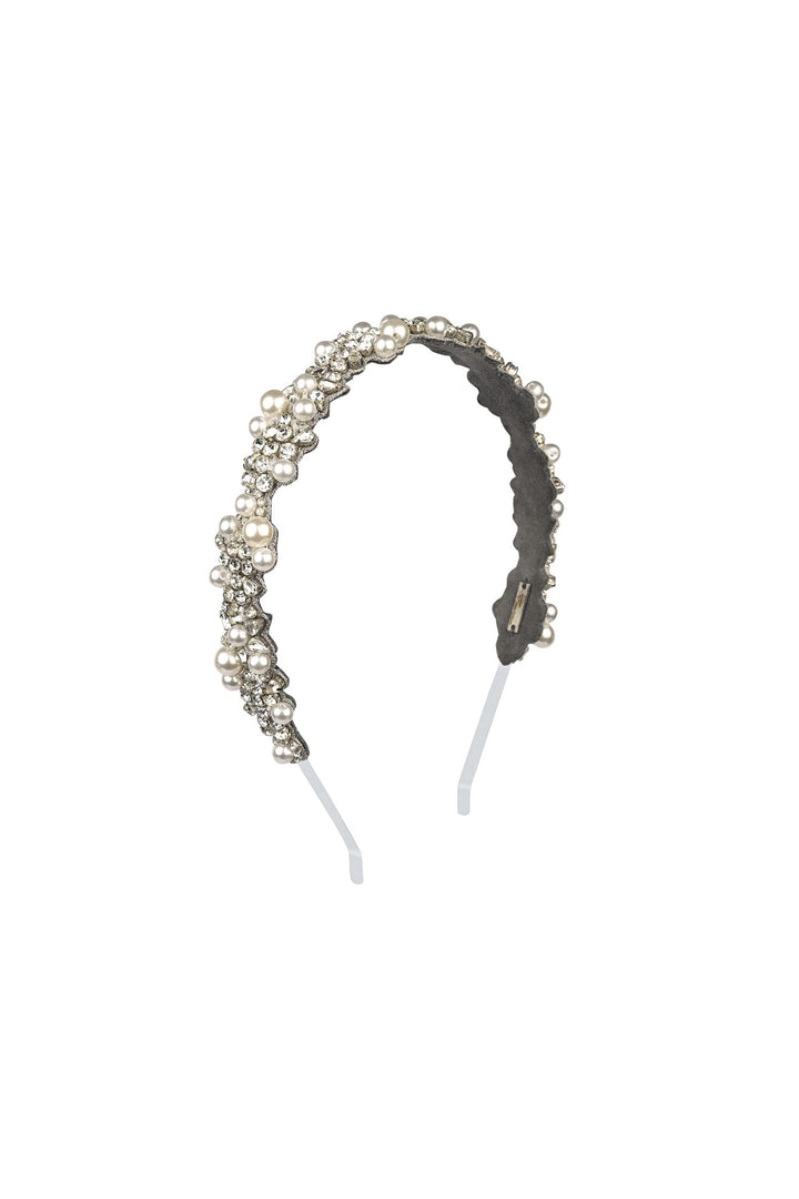 Deepa Gurnani Peony Headband - Silver