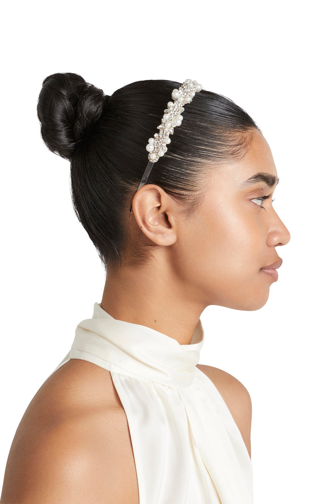 Deepa Gurnani Peony Headband - Silver