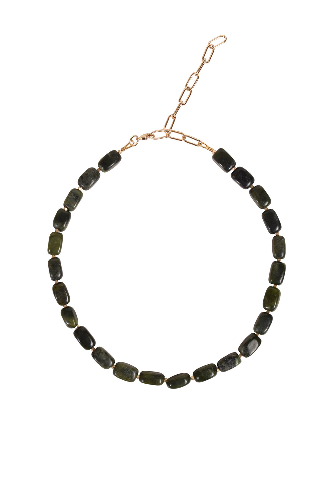Alouette Design
 Barrel Necklace - Olive