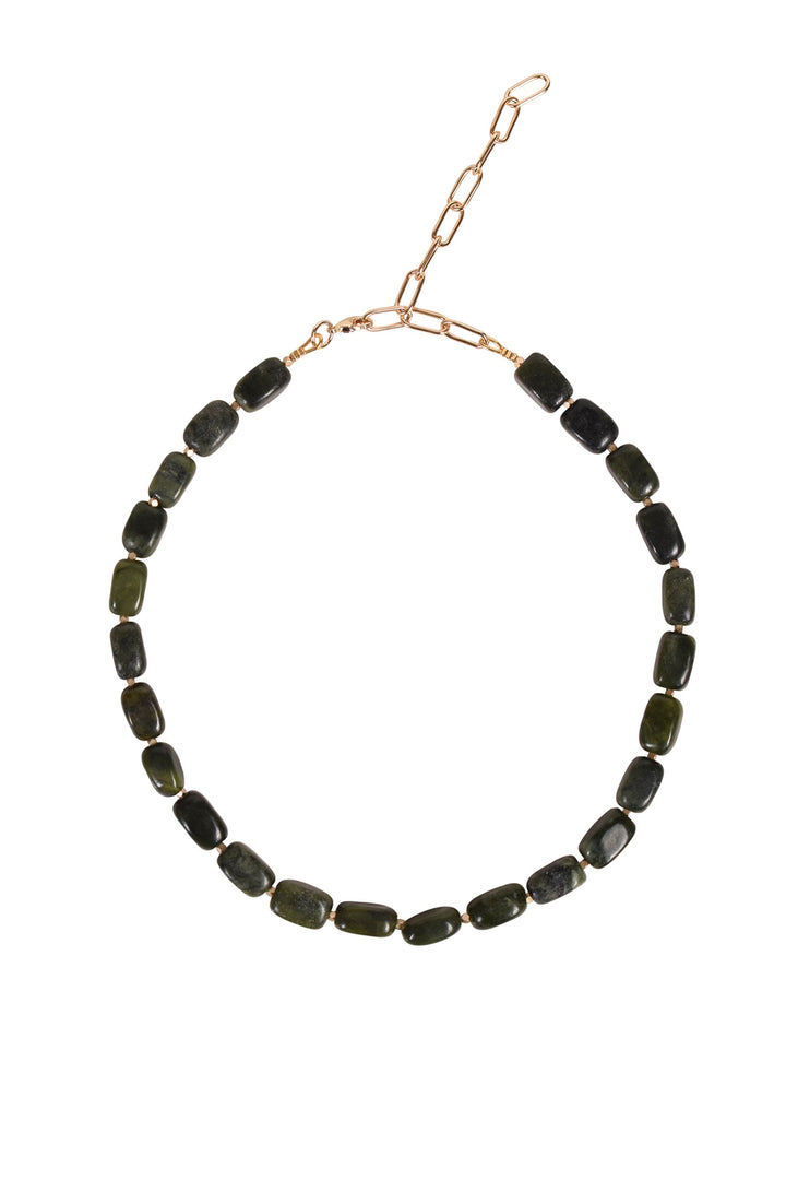 Alouette Design
 Barrel Necklace - Olive