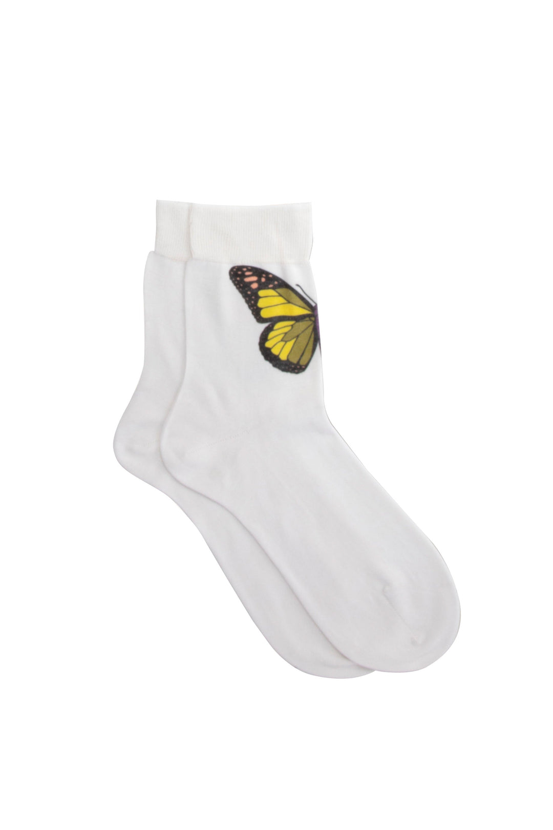 Maria La Rosa Butterfly Sock - White