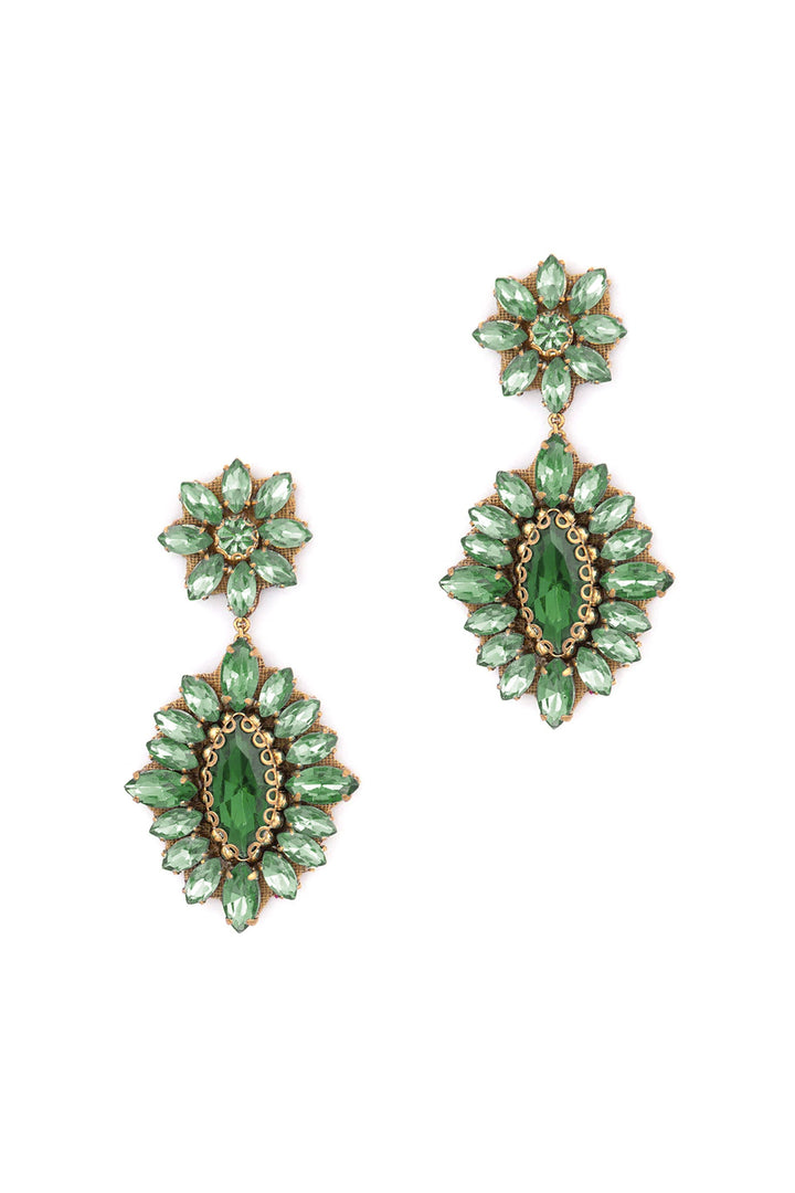 Deepa Gurnani Alianah Earring - Emerald