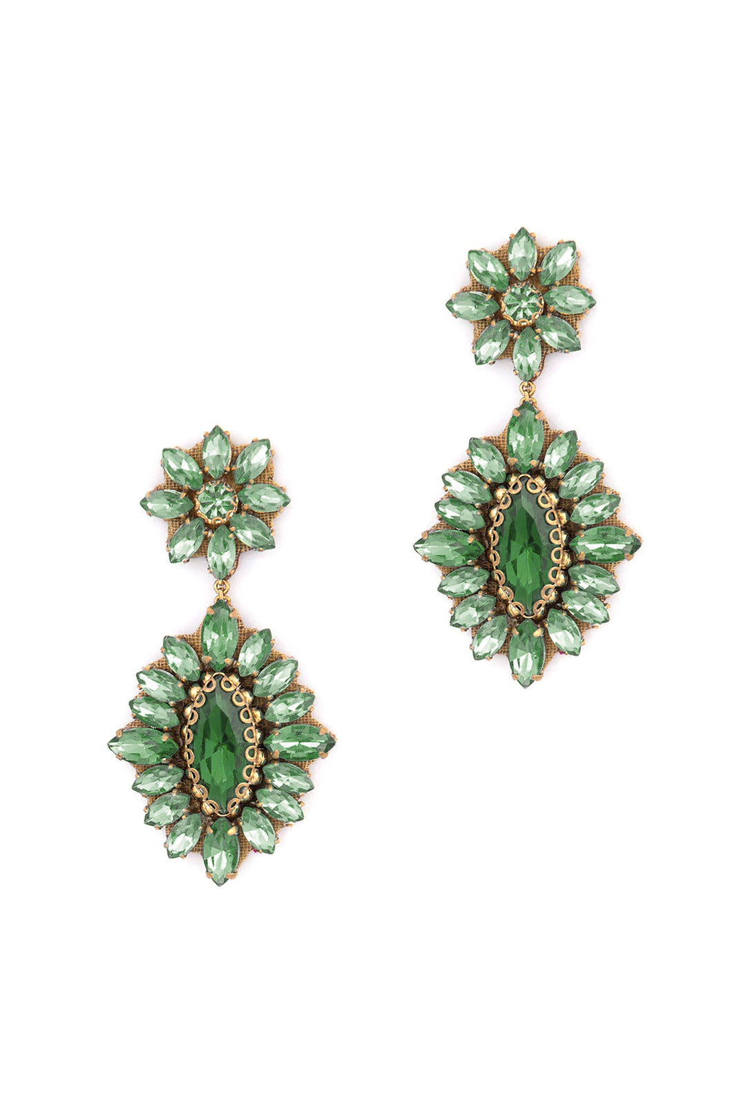 Deepa Gurnani Alianah Earring - Emerald