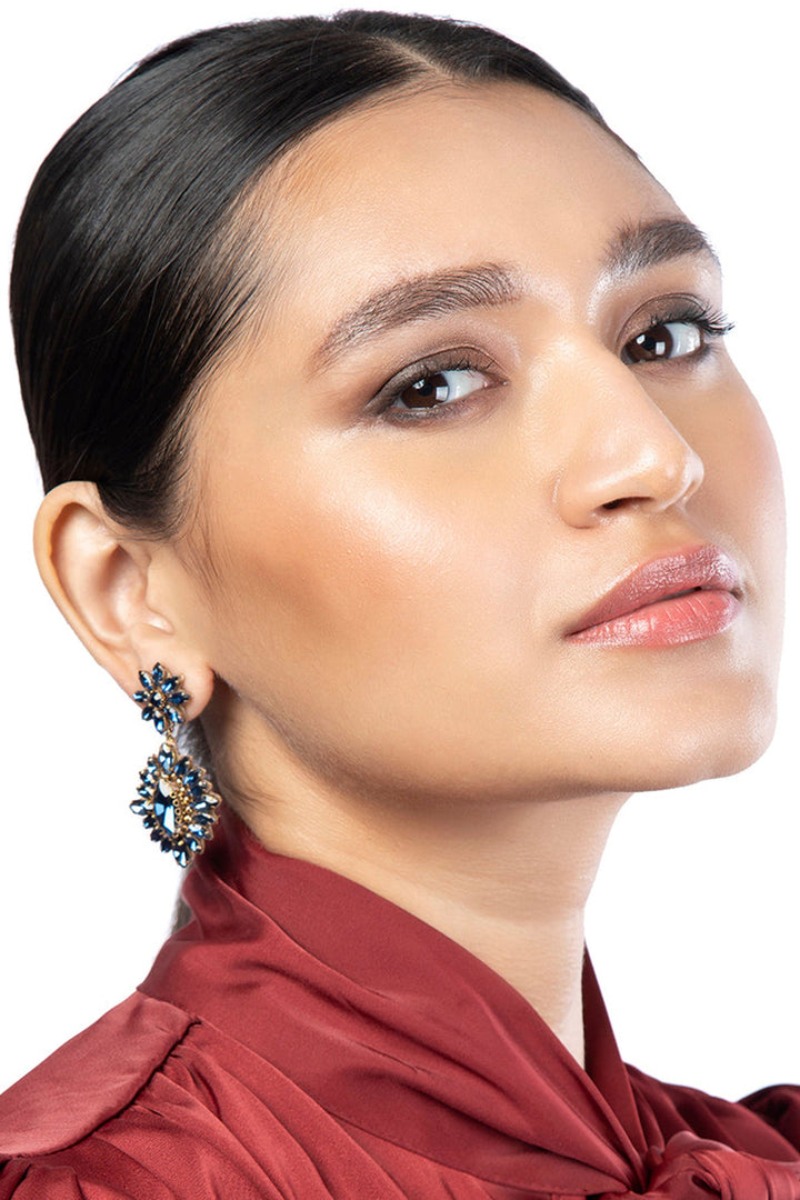 Deepa Gurnani Alianah Earring - Sapphire