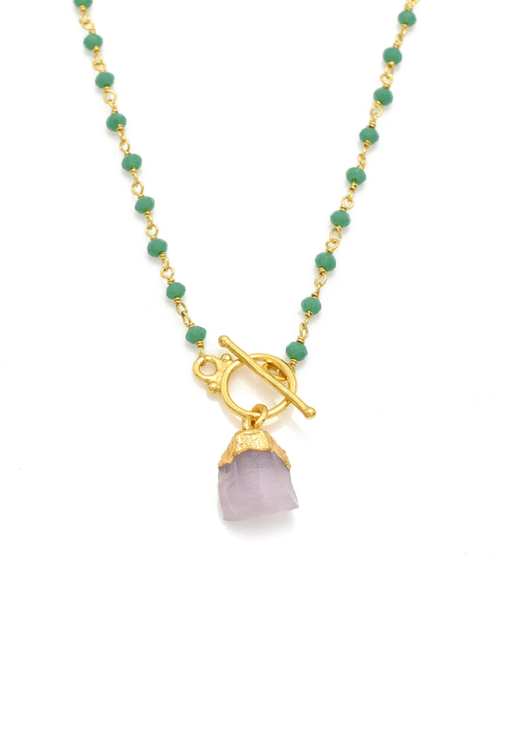 Husk Bridge Necklace - Aqua