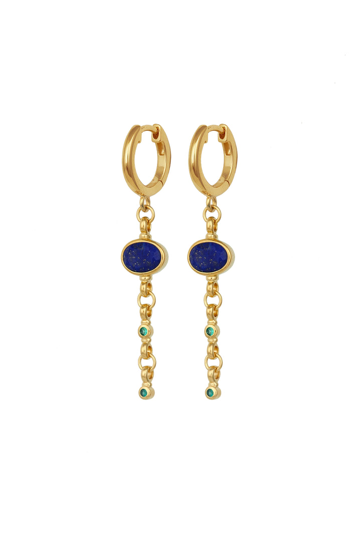 Temple Of The Sun Lazuli Earring - Gold