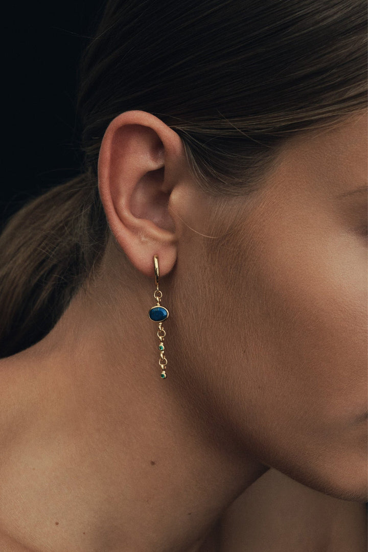 Temple Of The Sun Lazuli Earring - Gold