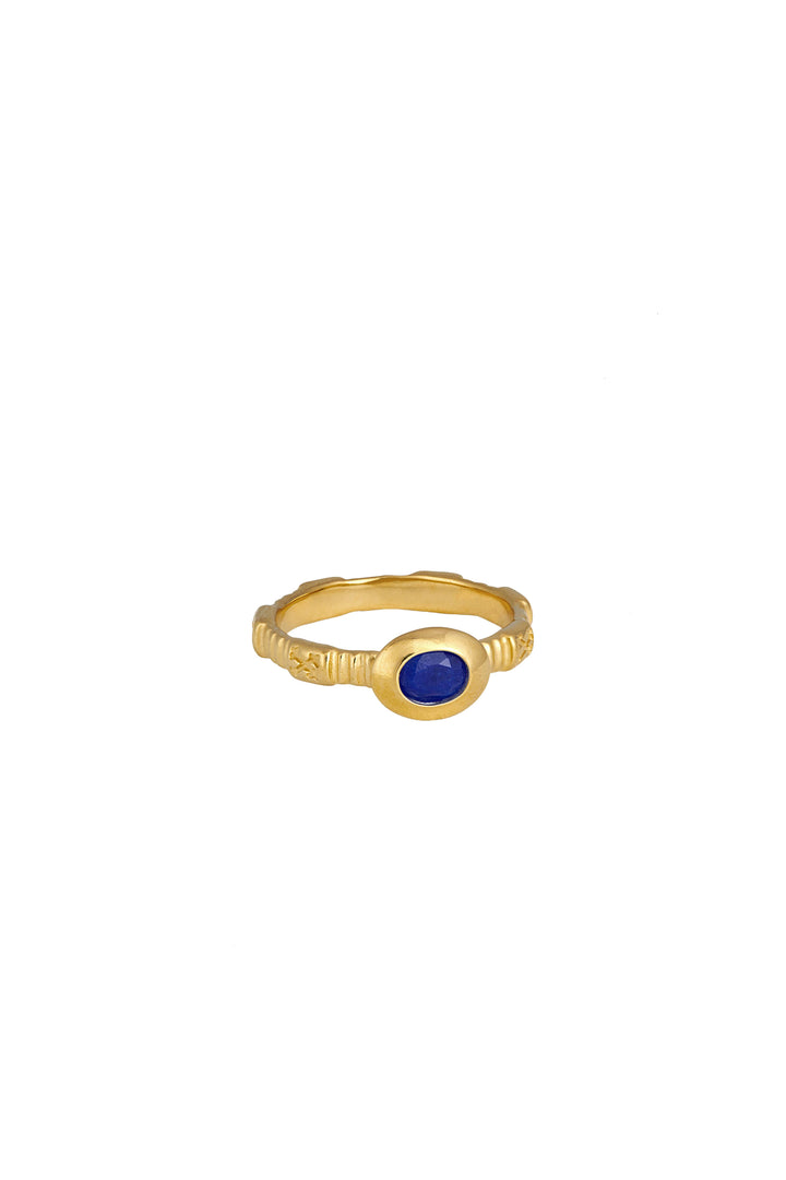 Temple Of The Sun Lazuli Ring - Gold