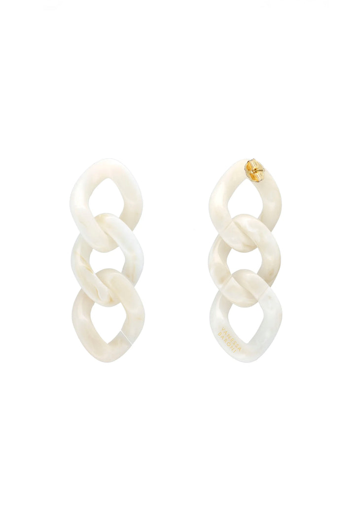 Vanessa Baroni Chain Earring - Pearl