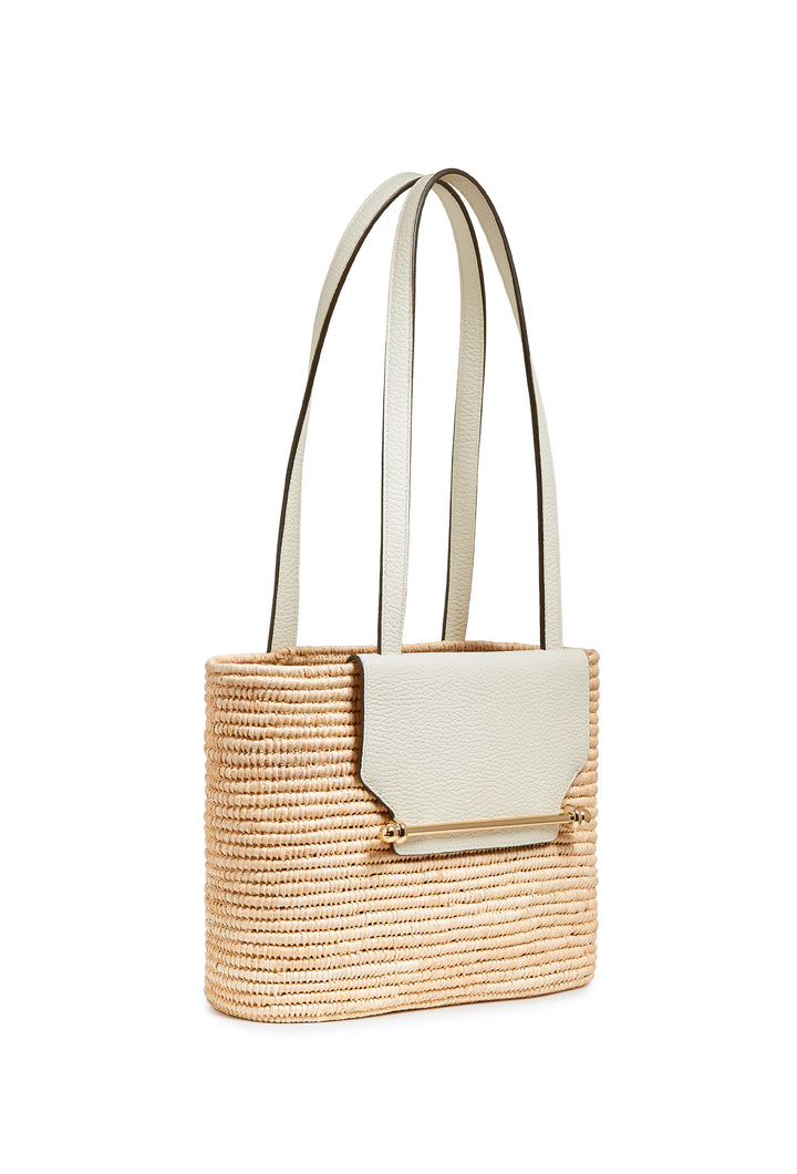 Strathberry Rafia Basket - Vanilla