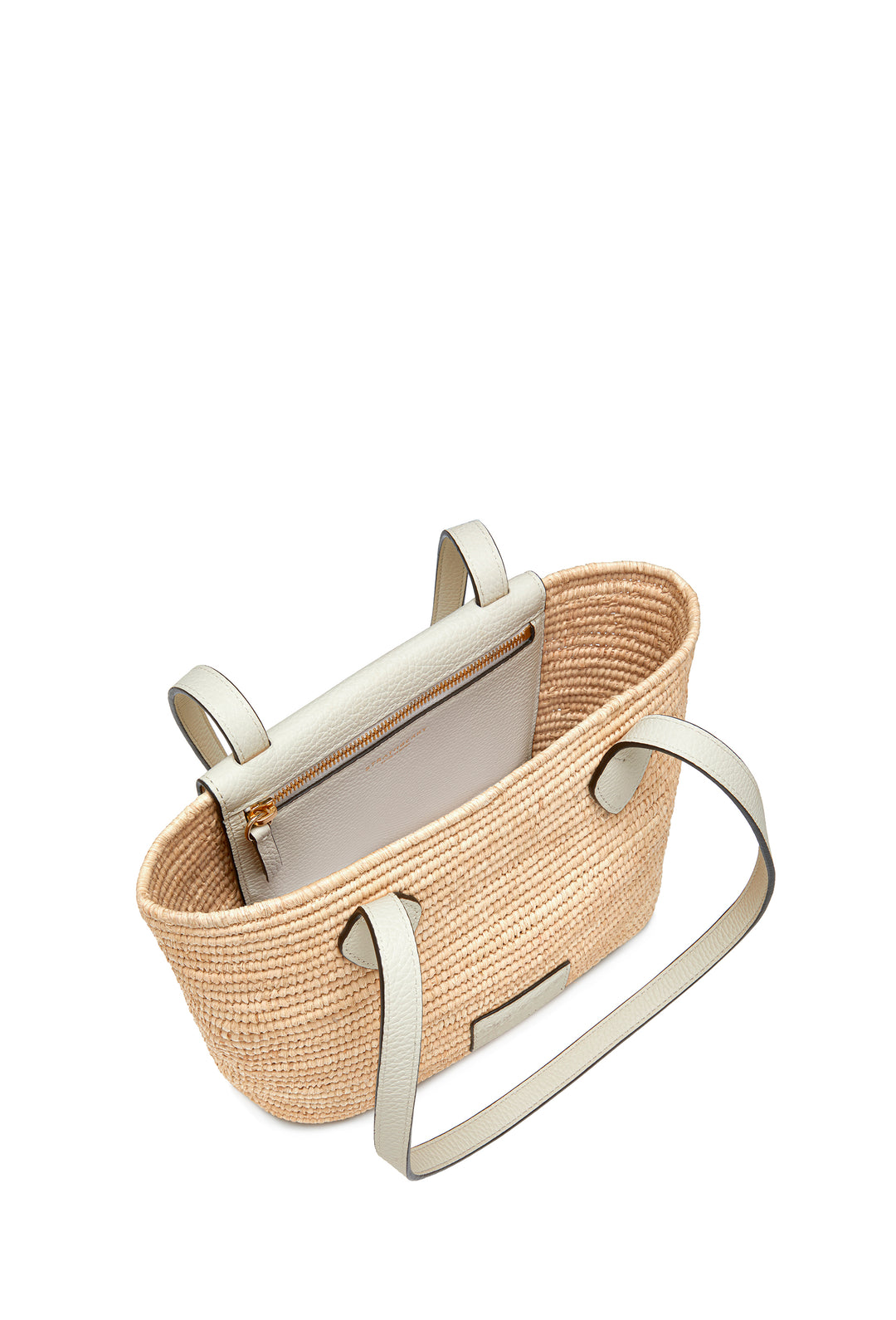 Strathberry Rafia Basket - Vanilla