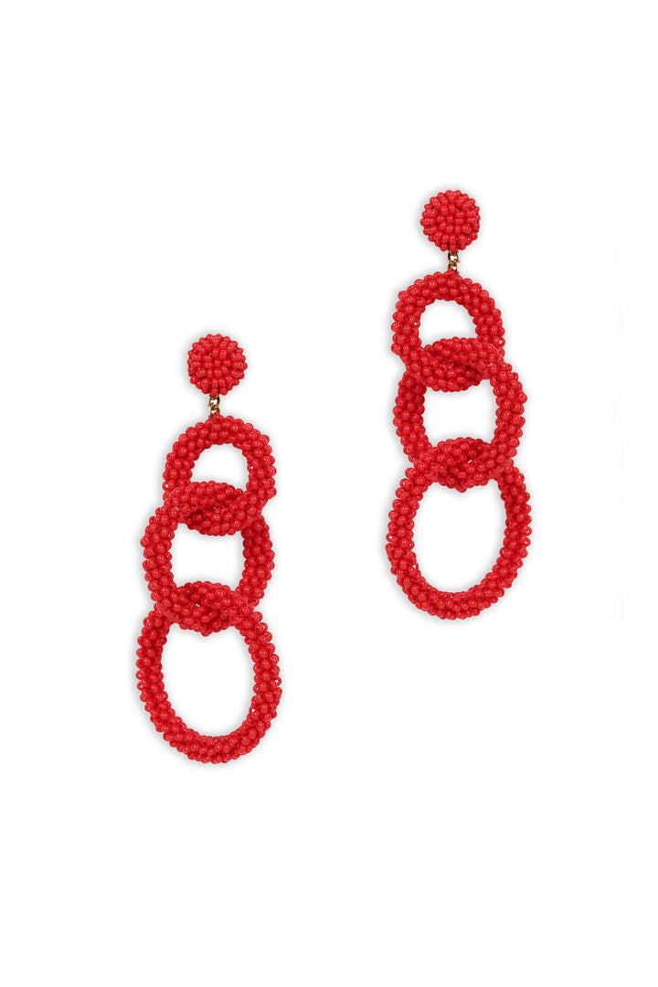 Deepa Gurnani Ember Earring - Red