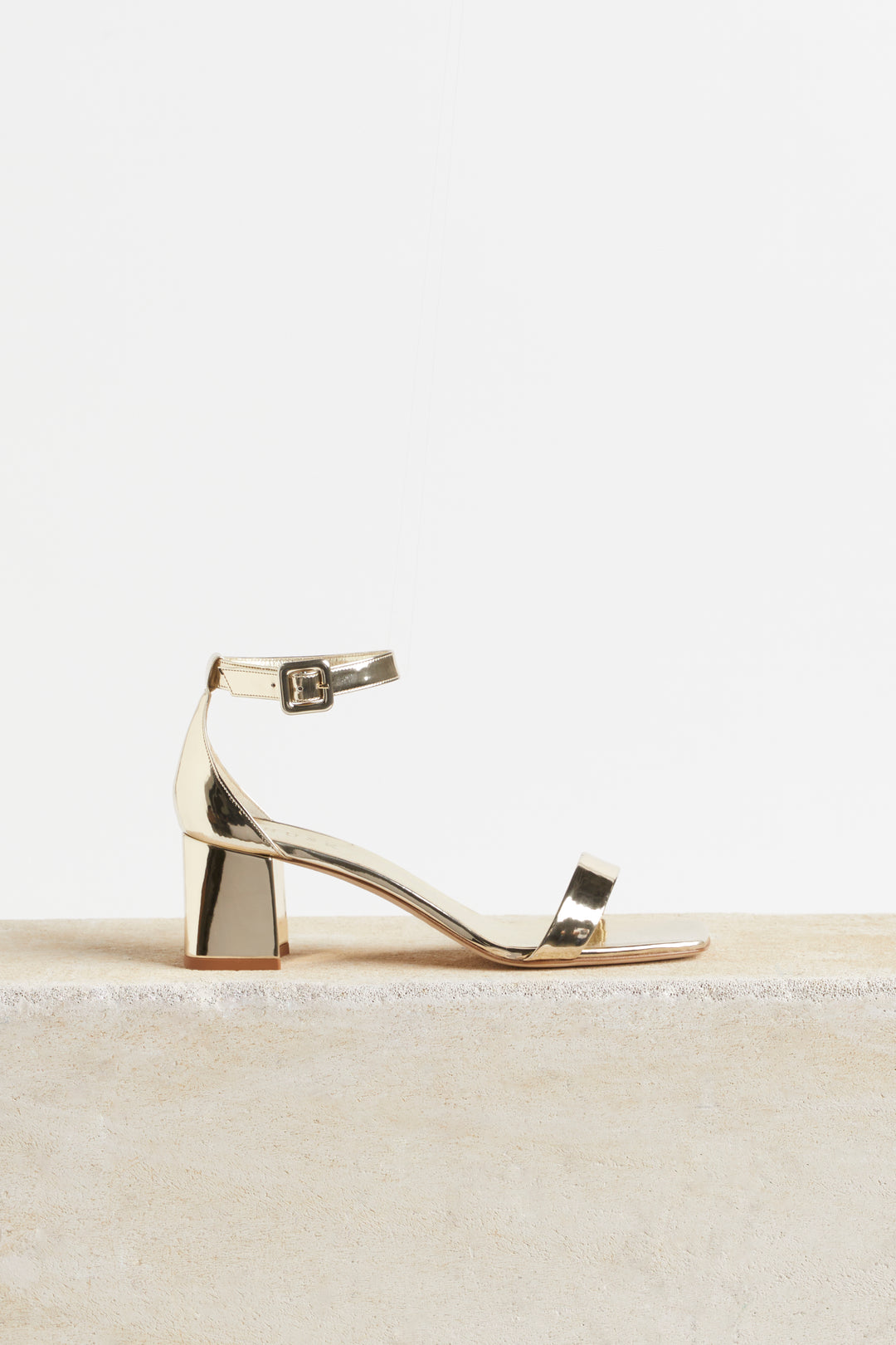 Husk GRACE SANDALS - Mirror Pale Gold