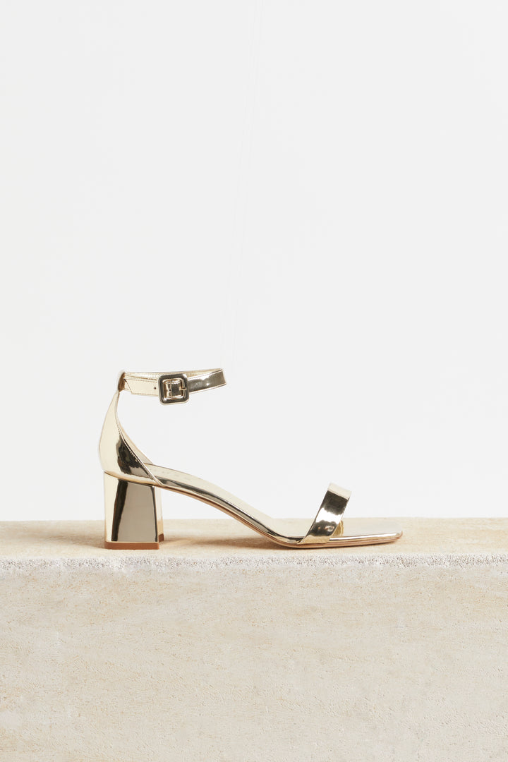 Husk GRACE SANDALS - Mirror Pale Gold