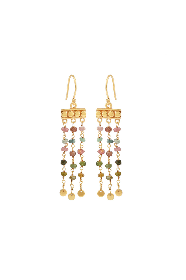 Husk Diya Earring - Multi Coloured