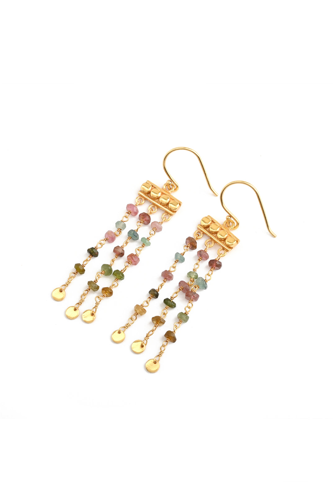 Husk Diya Earring - Multi Coloured