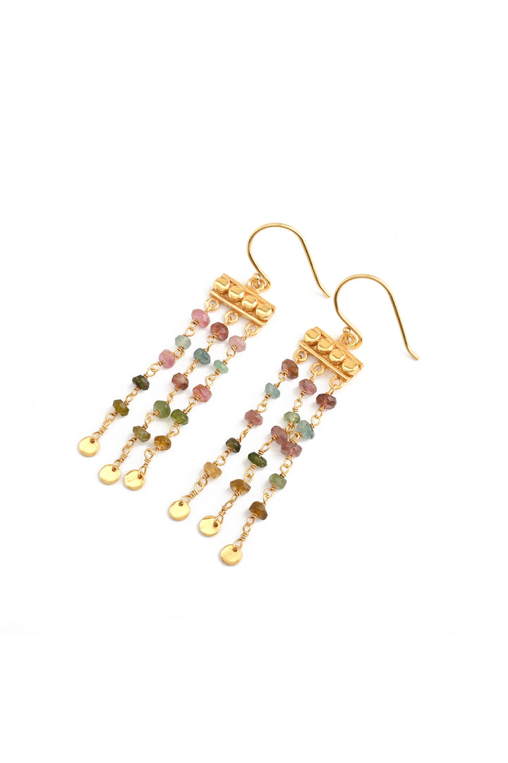 Husk Diya Earring - Multi Coloured
