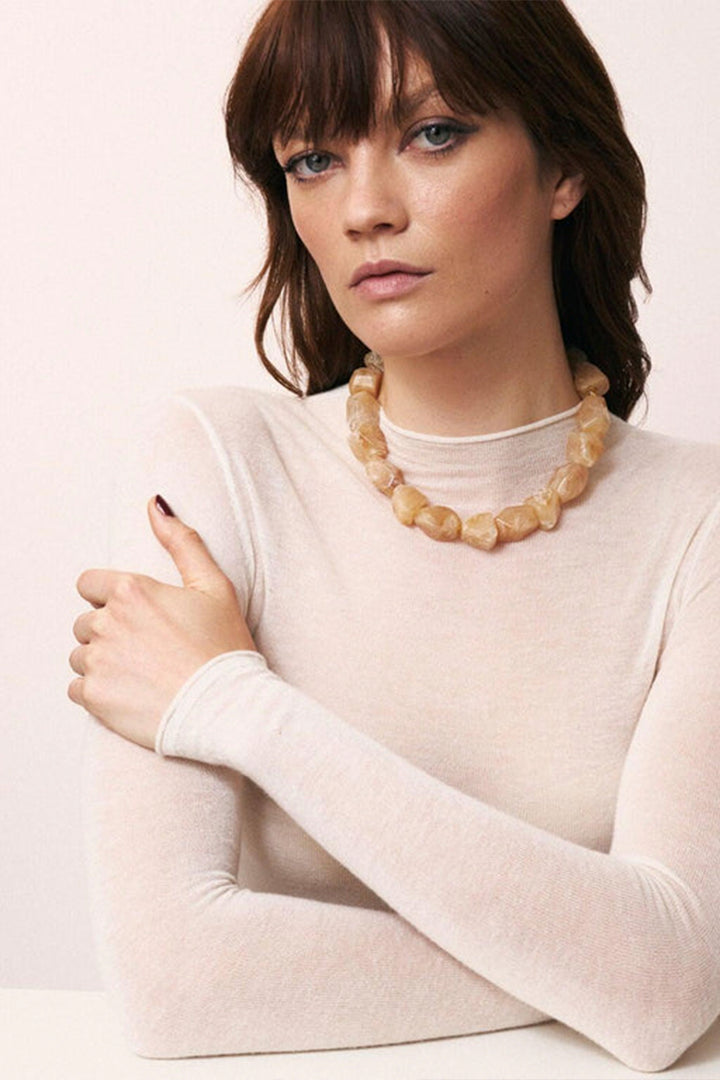 Vanessa Baroni Stone Necklace - Honey