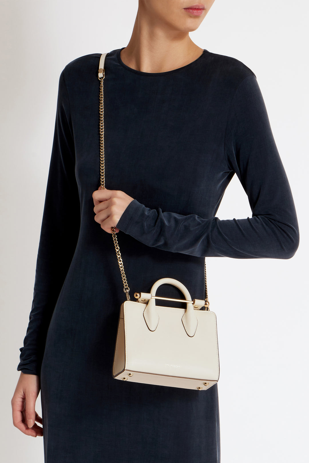 Strathberry Nano Tote - White