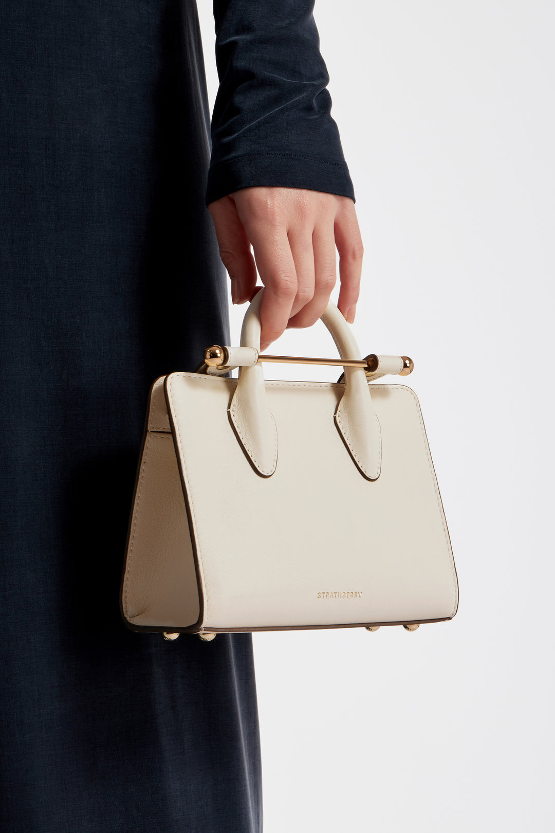 Strathberry Nano Tote - White