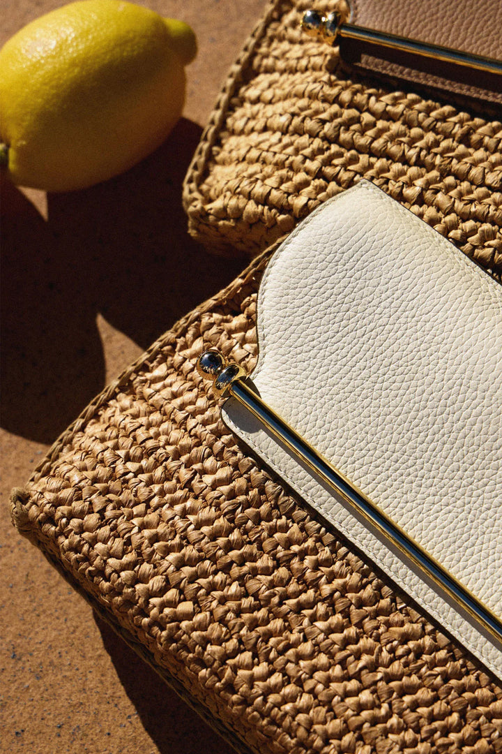 Strathberry Stylist Raffia - White