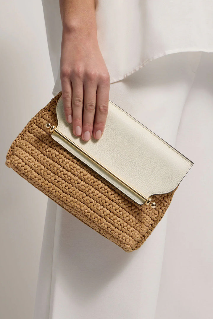 Strathberry Stylist Raffia - White