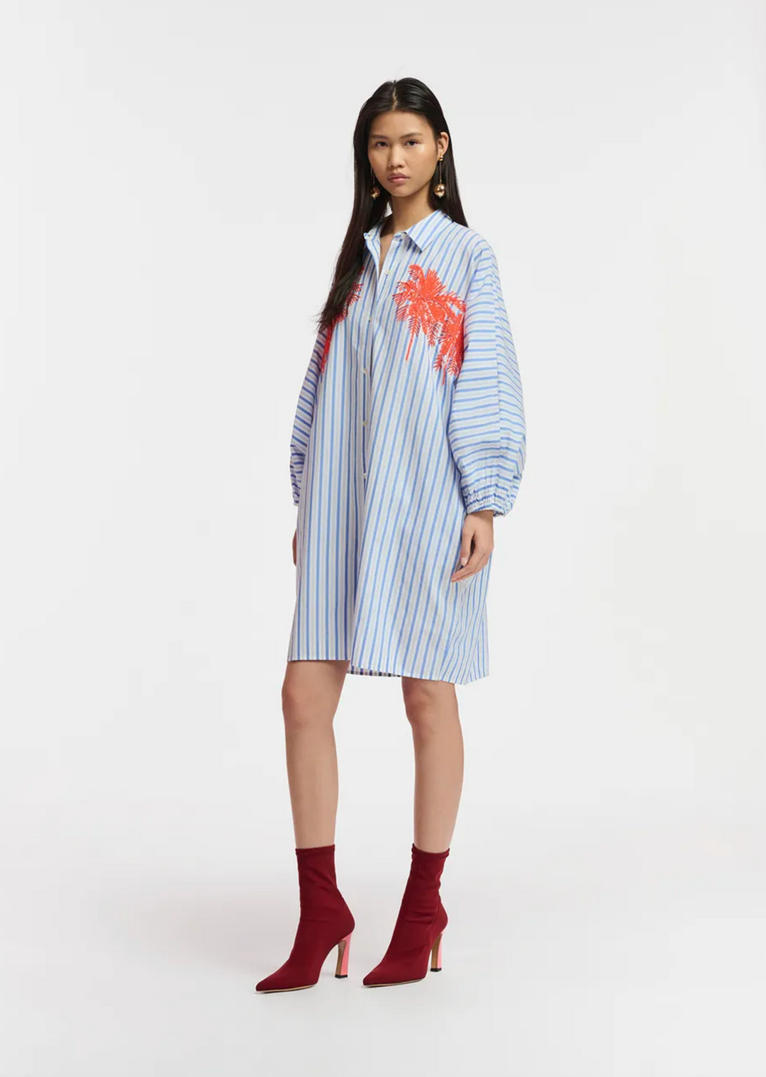 Essentiel Antwerp Frilled Dress - Stripe