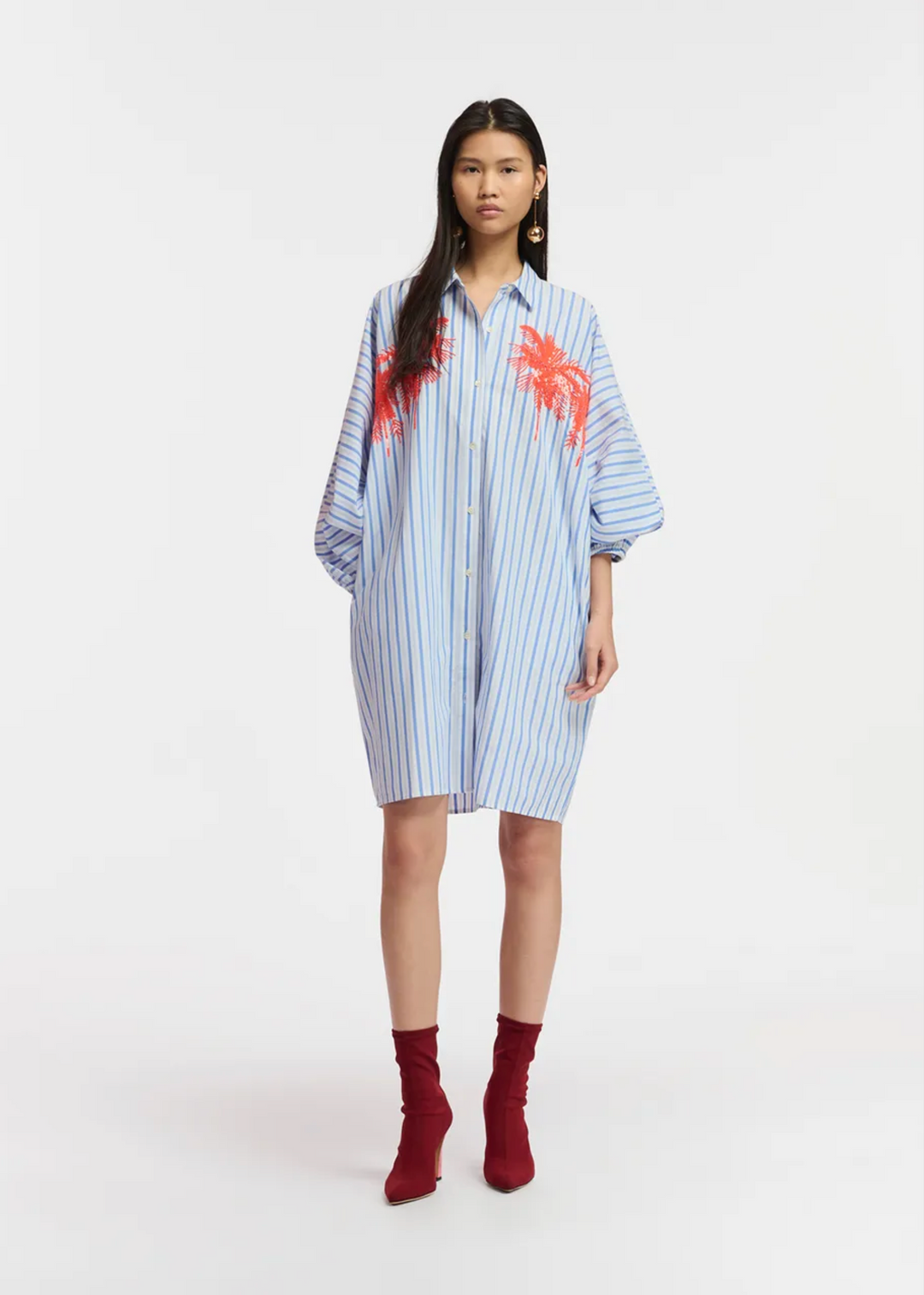 Essentiel Antwerp Frilled Dress - Stripe