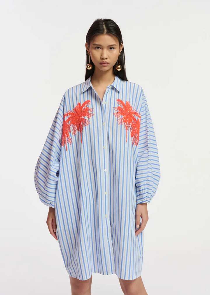 Essentiel Antwerp Frilled Dress - Stripe