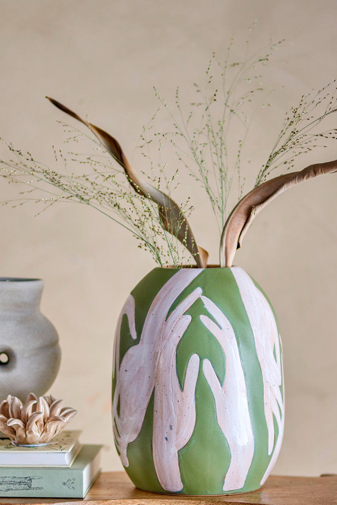 Husk Adalena Vase - Green