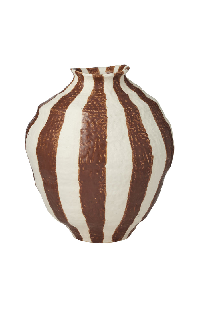 Husk Rayas Vase - Tan