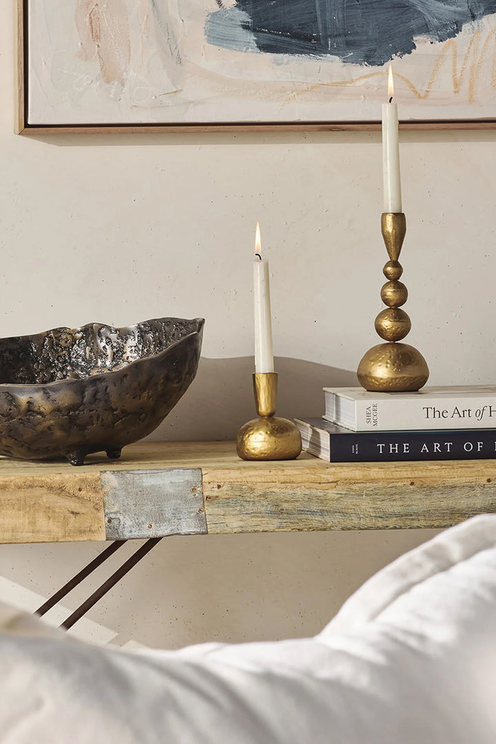 Husk Alexa Candlestand - Gold