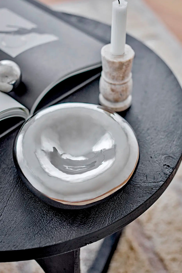 Husk Pebble Dish- Silver