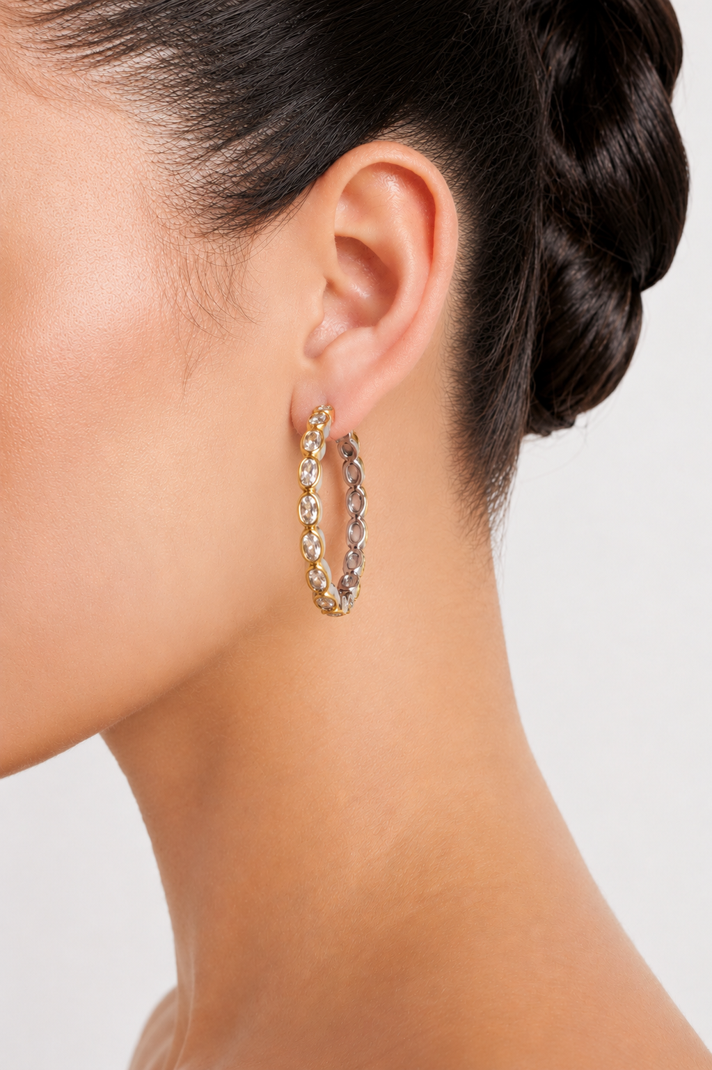 Husk Kate Two-Tone Hoops