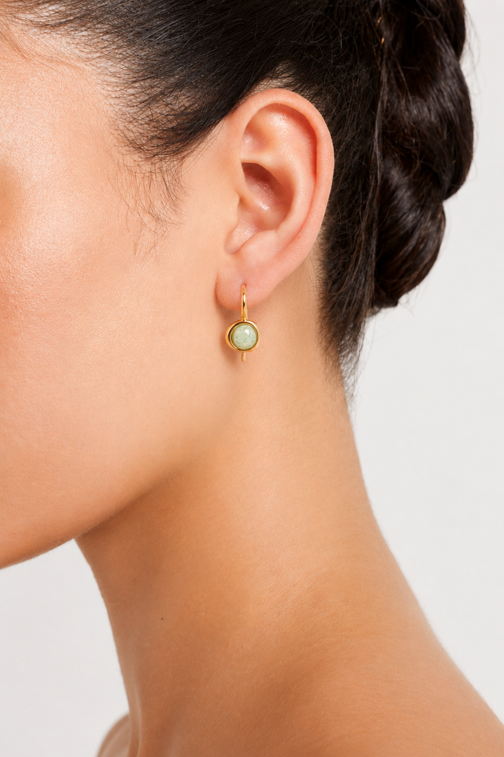 Husk Aurelia Jade Drop Earrings
