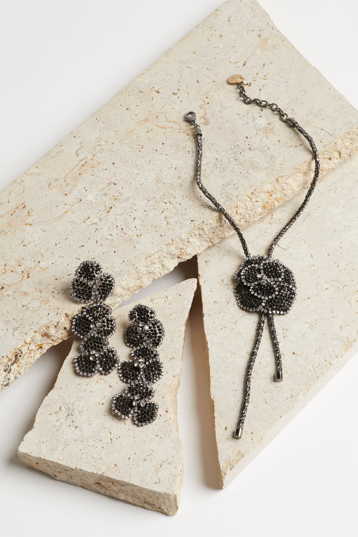 Silvia Gnecchi Camelia Earring - Black