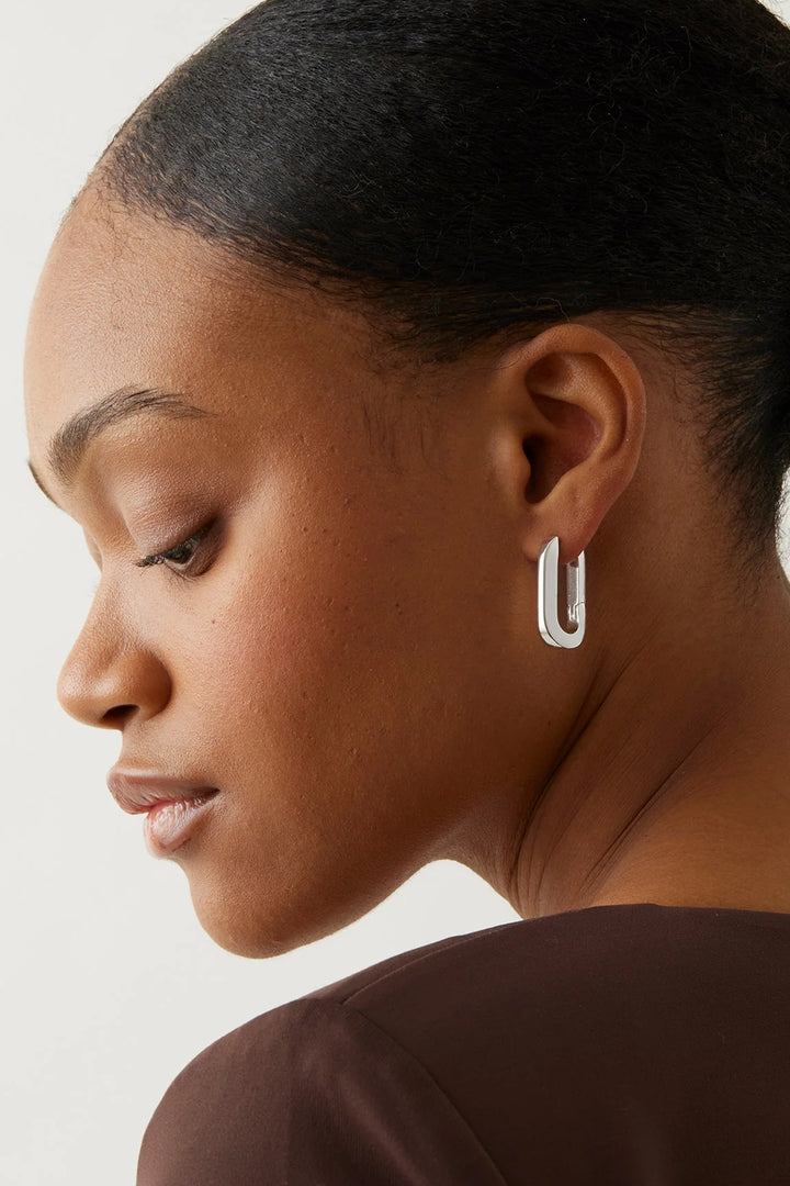 Jenny Bird U-Link Earrings - Silver