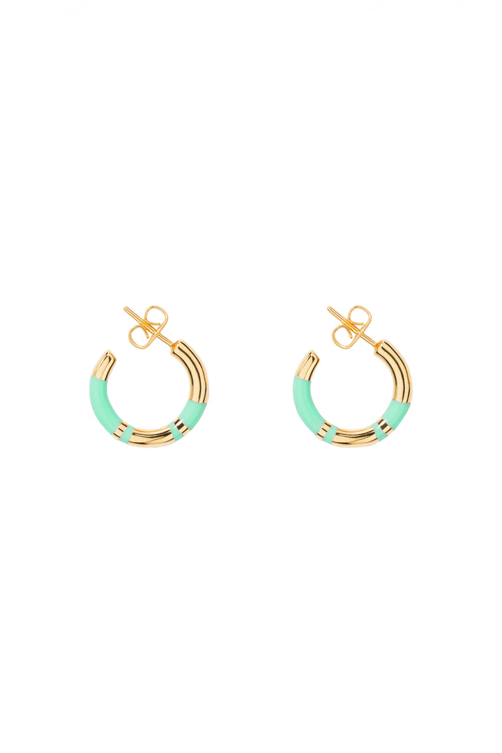 Aurelie Bidermann Positano Mini Hoops - Turquoise