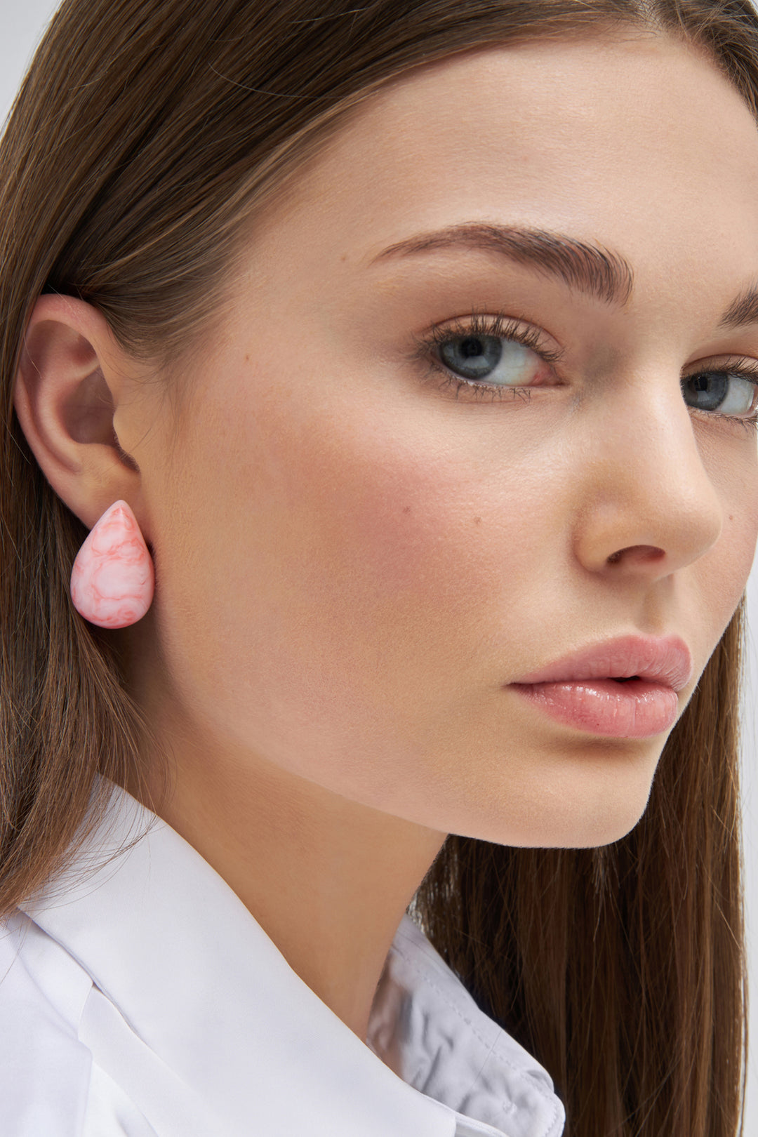 Vanessa Baroni Drop Earrings - Pink Marble