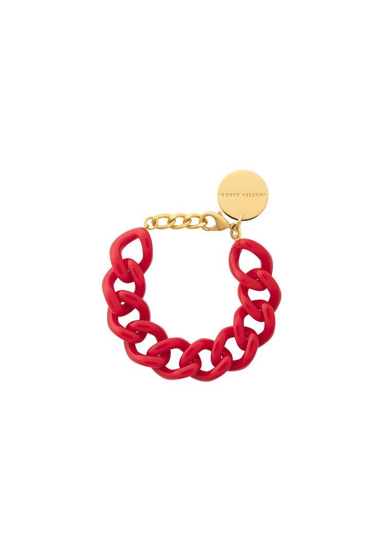 Vanessa Baroni Flat Chain Bracelet - Red
